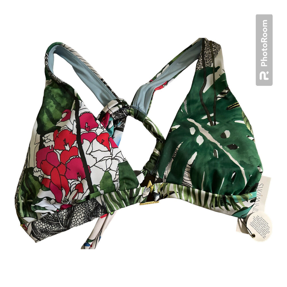 Swiminista Christian Lacroix Cheer Le Jardin Bikini Top Exo'Chic Print Size M
